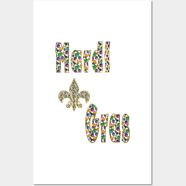 Mardi Gras Beads Wall Art by RoxanneG